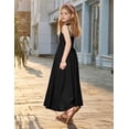 thumbnail image 5 of Oudiya Girls Summer Dress Maxi Spaghetti Strap Ruched Flowy Beach Boho Casual Teen Girl Party Sundress 6-14Y, 5 of 6