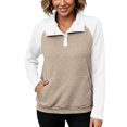 thumbnail image 5 of Cmfcve Plus Size Button V Neck Pullover Sweatshirts for Women Fashion Color Block Loose Fit Casual Long Sleeve Fall Shirts, 5 of 9