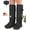 Black, variant on Snake-proof outdoor leg warmers, made of waterproof and abrasion-resistant fabric, suitable for hunting, hiking, and mountaineering.