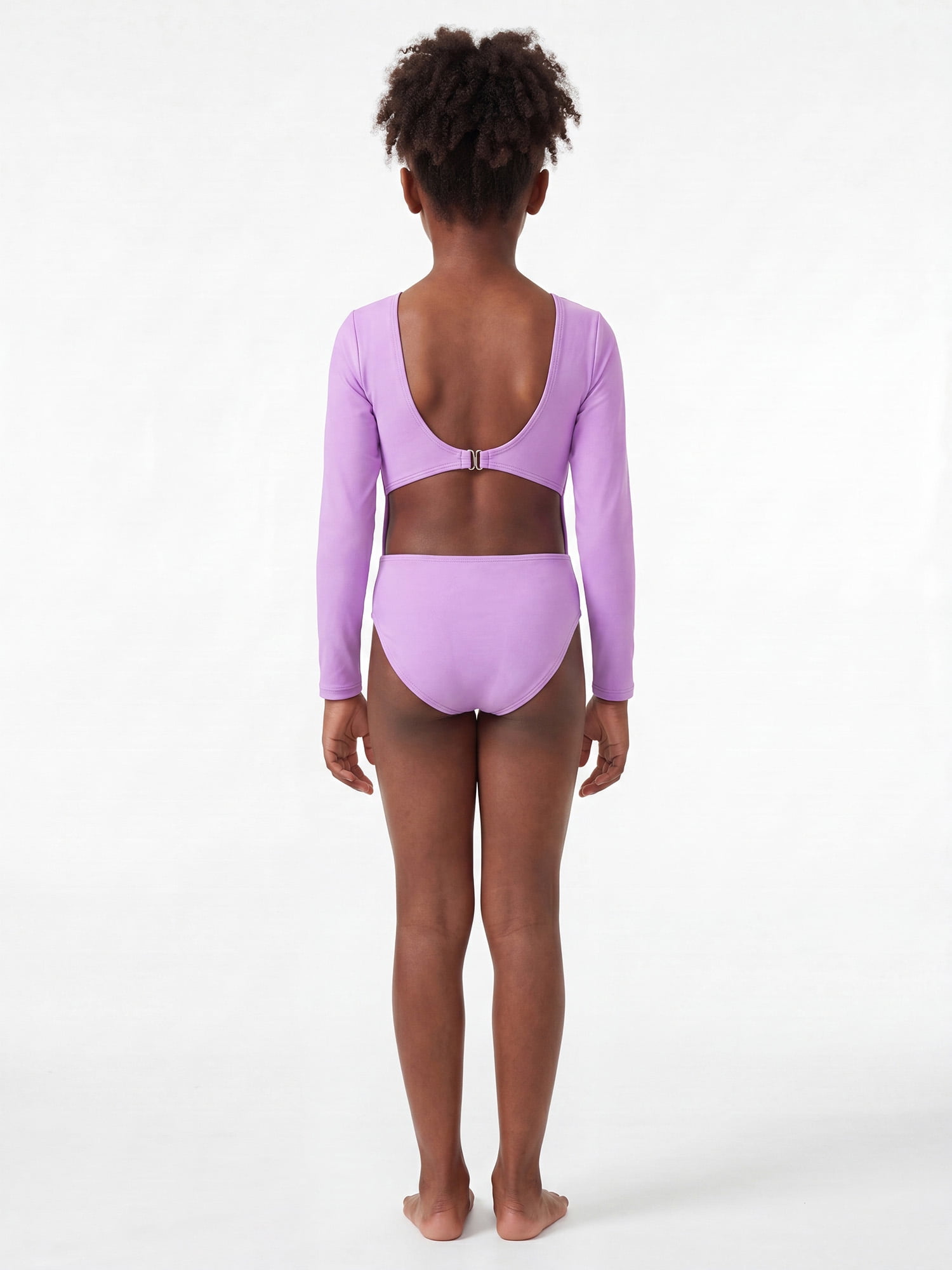 Ocean Gear Girls One Piece Long Sleeve Swim Suit, Sizes 4-18