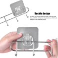 thumbnail image 4 of Wall Mounted Coat Rack 5 Hooks, Coat Rack Wall Hooks Stainless Steel Door Hooks No Drilling, 4 of 5