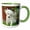 Green/White, variant on 3drose, Sad Eyes Puppy Labrador, 15oz Two-tone Green Mug