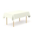 thumbnail image 1 of Pomp Ivory 60 x 102 Inch Premium Polyester Tablecloth Wrinkle Stain Resistant Easy care Fabric Fits 6FT Rectangle Table, 1 of 4