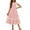 Light Pink, variant on Arshiner Girls Summer Maxi Dresses Short Sleeve Casual Flowy Tiered