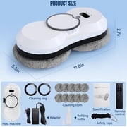 Smart Window Cleaning Robot, AI Path Planning, Frameless Edge Detection, Single-sided water spray 5600PA Suction Power