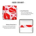 thumbnail image 5 of Rateoe Lips Kiss Pattern Tissue Box Cover, Modern Square Decorative Leather Facial Paper Case Organizer Holder Dispenser 5X5X5'', 5 of 7