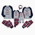 thumbnail image 1 of Conjuntos de pijamas navideños para la familia, mangas raglán, árbol, camión de reparto, pantalones a cuadros con gráfico, cordón y bolsillos, 1 of 5