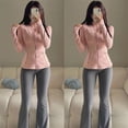 thumbnail image 4 of Ropa de Yoga para mujer, chaqueta de manga larga con cremallera para gimnasio, deportes, Fitness, chaquetas ajustadas, ropa de protección solar informal para exteriores, 4 of 5