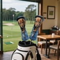 thumbnail image 4 of Yuyamidu 3D Dachshund Golf Club Head Covers Cute PU Leather Driver Headcover, Fairway Wood Head Cover, Golf Hybrid Head Cover for Women, 4 of 7