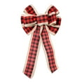 thumbnail image 5 of Buffalo Plaid Bow Halloween Thanksgiving Christmas Wreath Bow Black and White Fall Bow for Christmas Tree Crafts DIY Bow Decoration, 5 of 8