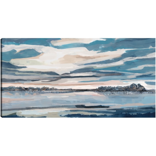 Cuadro Decorativo - lago tonos Jr Impresión en canvas, estrechado