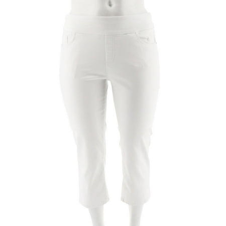 Denim & Co Color Soft Stretch Smooth Waist Crop Jeans A307072