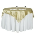 thumbnail image 4 of BalsaCircle 60" x 60" Champagne Square Satin Table Overlays Wedding Catering Linens Tablecloth, 4 of 5