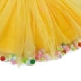thumbnail image 5 of Godom Baby Girls Pom Pom Tutu Skirt 6M-4T Multi-Layer Colorful Tulle Dress Newborn Birthday,Yellow, 5 of 6