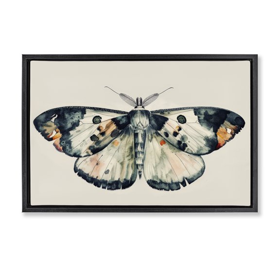 Stupell Industries Mid-Century Black Floating Frame Canvas Art, 25 x 17, by Petals Prints Design