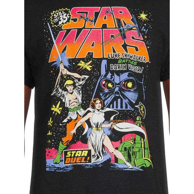 Star Wars Men's Star Duel Graphic Tee with Short Sleeves
