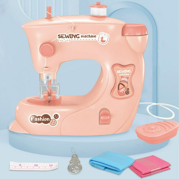 Children's Electric Sewing Machine Kit for Girls Ages 6-12 | Portable Pretend Play Toy with Real Stitching Function | Creative DIY Craft Projects, Educational STEM Parent-Child Bonding Activity Gift