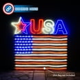 thumbnail image 4 of Russell Decor Patriotic USA Letter and Star Yard Sign Lights Independence Day 4th of July ( Red White Blue. 6' x 2'), 4 of 9