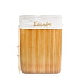 thumbnail image 2 of Cesto de bamb√∫ para ropa sucia Good & Good Con Tapa y Cubierta de Tela con Bordado LAUNDRY, 2 of 6