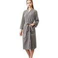 thumbnail image 2 of Kelon Women Robes Clearance Sale Woman Blending Pajamas Unisex Breathable Solid Color Bathrobe Splicing Home Clothes Robe Coat, 2 of 7
