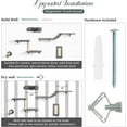 thumbnail image 6 of SONGMY 5-in-1 Wall-Mounted Cat Climber Set, Cats Wall Shelve, Wall-Mounted Cat Climbing Shelves, with House, Bridge, Steps, Scratcher, Hammock, Shelves (B-KM061), 6 of 7