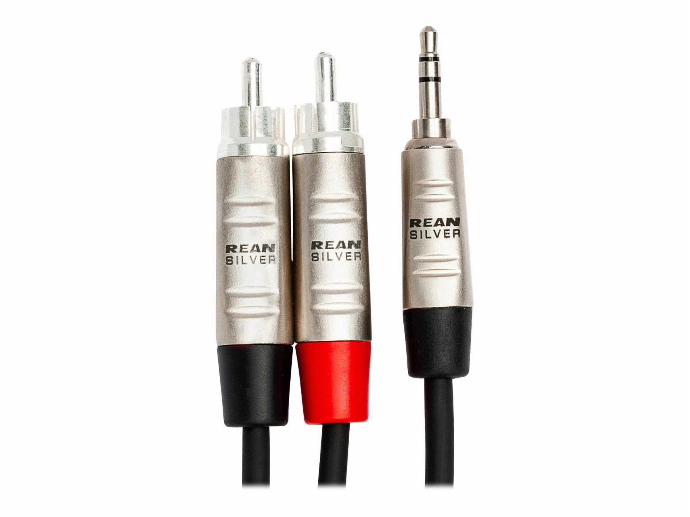 Hosa HMR-010Y Pro Stereo Breakout REAN 3.5 mm TRS to Dual RCA 10 ft