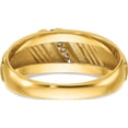 thumbnail image 5 of 14K Yellow & Rhodium Ibgoodman With Black And White Men's Polished Satin 1/20 Carat Aa Quality Diamond Ringsize 10 - Jbsp, 5 of 5