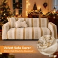 thumbnail image 5 of Eurhowing 1/2/3/4 Seater Sofa Cover, Fuzzy Plush Stretch Couch Slipcover, Non-Slip Shaggy Fleece Furniture Saver Protector for Living Room, Khaki, 5 of 8