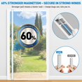 thumbnail image 2 of Puerta mosquitera magnética reversible HOMWMPA 81 x 34 blanca, 2 of 9