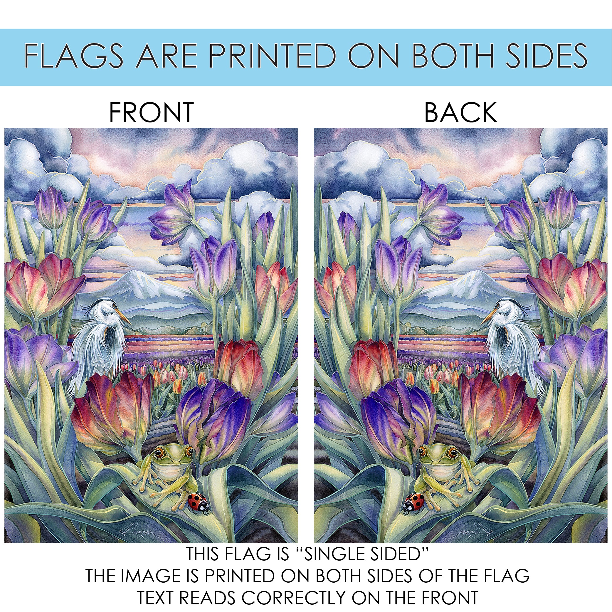 Toland Home Garden Sunrise Over Field Flower Flag Double Sided 28x40 Inch - image 5 of 5