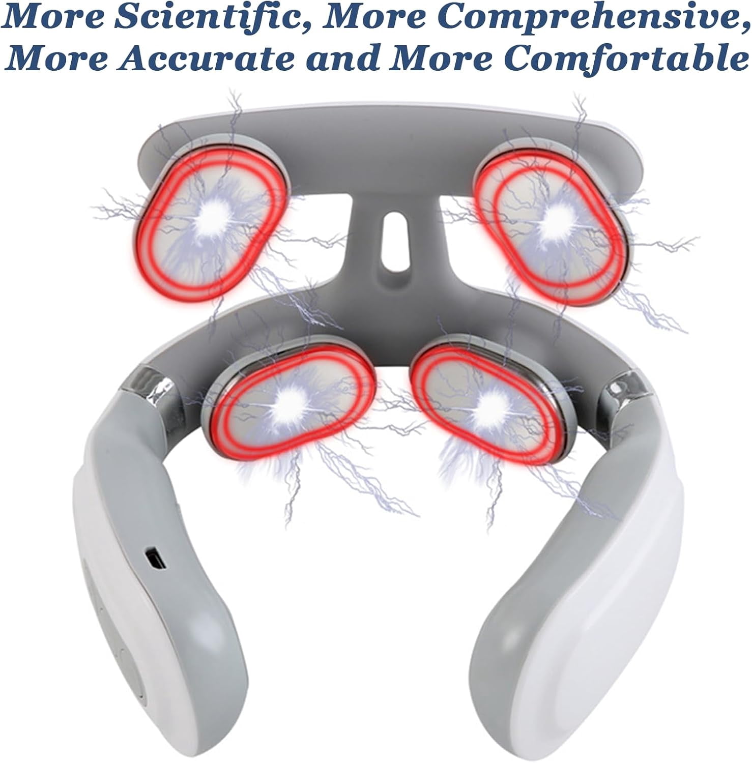 Neck Massager, 2026 2.0 Upgraded Pulse Technology with Heat, 6 Modes 16 Levels for Relaxation, Portable, Lightweight for Home Use