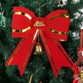 thumbnail image 5 of sruoe Christmas Bows, Christmas Tree Decorations, Christmas Tree Bows and Ribbons, Indoor Outdoor Tree Decoration, Hanging Christmas Bows for Wreaths, Tree Gift Present Decoration, Red, 5 of 6