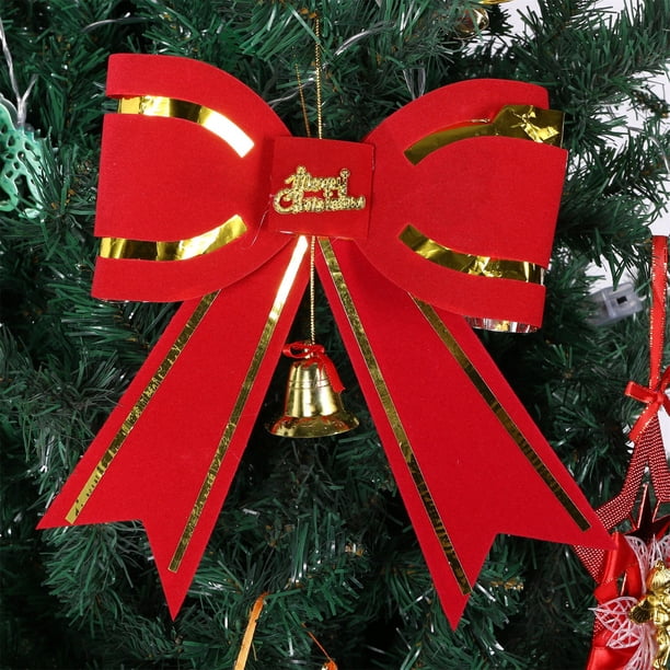 ¡No Te Lo Pierdas!, Lazos de coronas rojas Lazos navideños Lazos decorativos para la decoración del adorno del hogar Akmoler