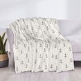 thumbnail image 3 of Yiaed Anchors Print Blanket Throw Blanket Soft Cozy Flannel Blanket for Home Bed Sofa Couch Chair-80"x60", 3 of 6