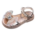 thumbnail image 1 of B91xZ Chaussures pour Filles Confort Sandale à Bout Ouvert avec Sangle Réglable, Or 13, 1 of 4