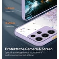 thumbnail image 5 of Compatible with Samsung Galaxy S23 Ultra Case Clear Cute Giltter Samsung S23 Ultra Phone Case for Women Girls Transparent TPU Bumper Cases with Lanyard Strap (Purple), 5 of 7