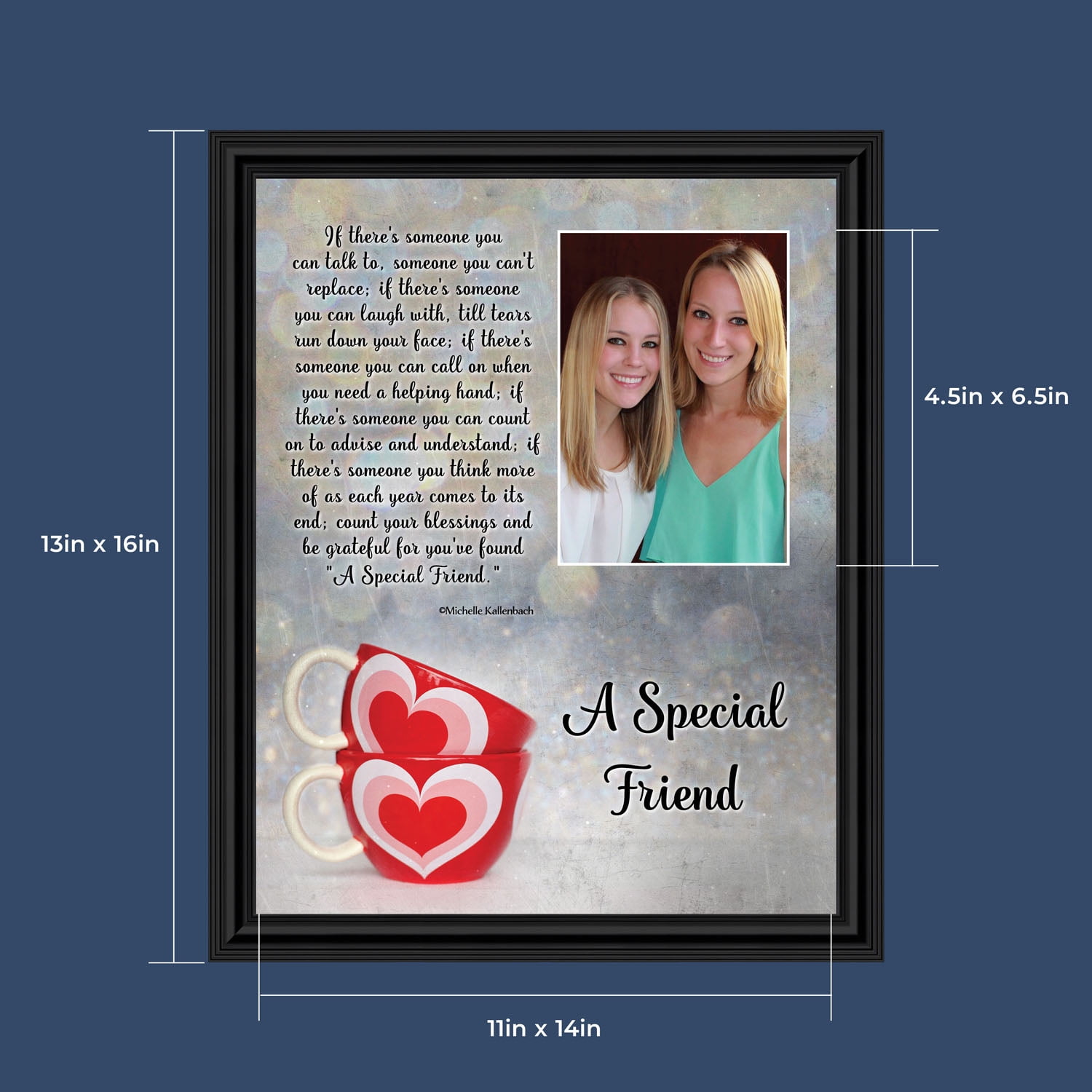 Best Friend Birthday Gifts for Women Teen Girls, Christmas Gifts for Best  Friend Picture Frame, Long Distance Friendship Gifts for BFF Besties Sister