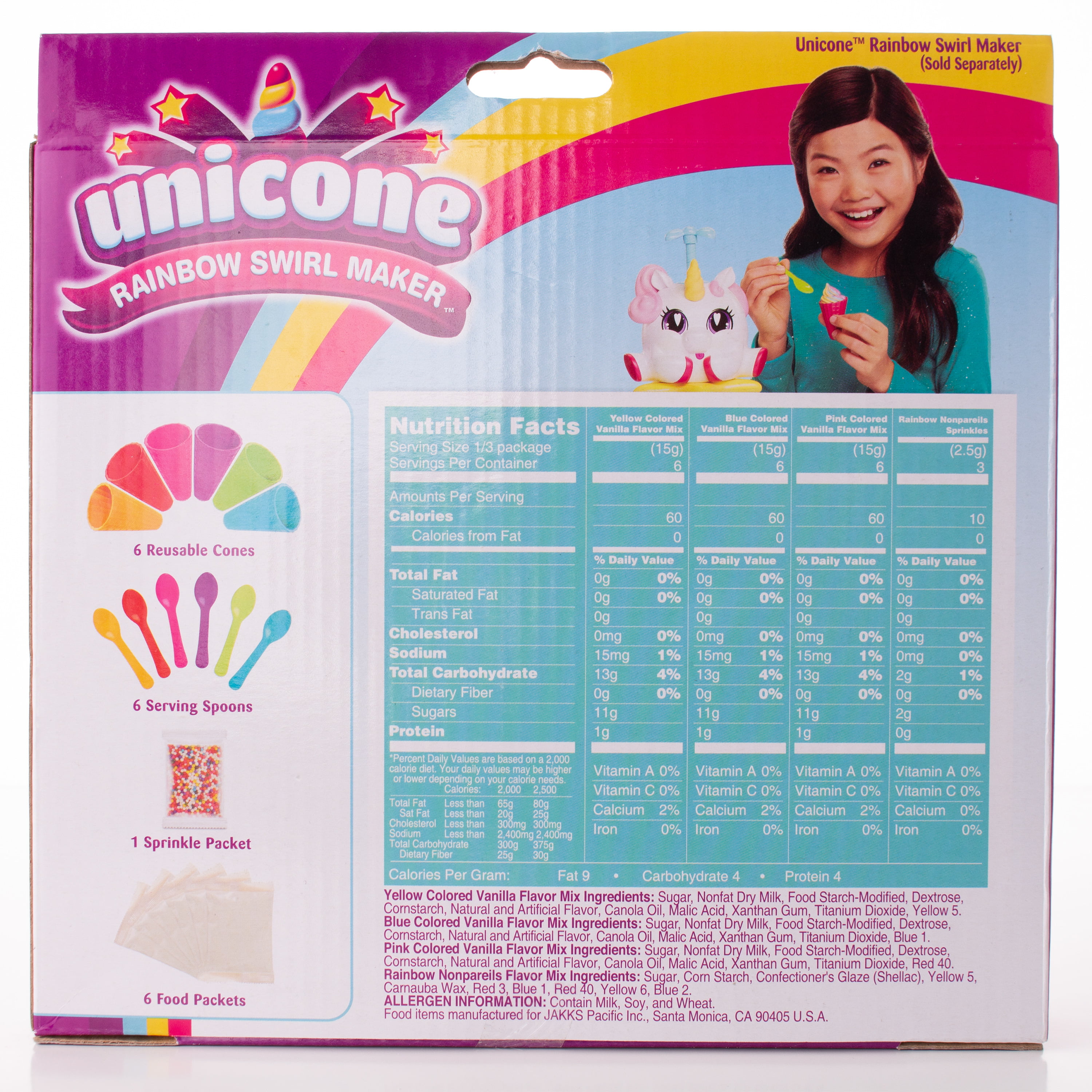NEW Unicone Rainbow Swirl Maker makes Vanilla 18 cones refill unicorn 