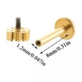 thumbnail image 3 of GKNET Stud Earring Piercing Zircon Gem Flat Back Push In Tragus Helix Cartilage Labret-golden-7#, 3 of 9
