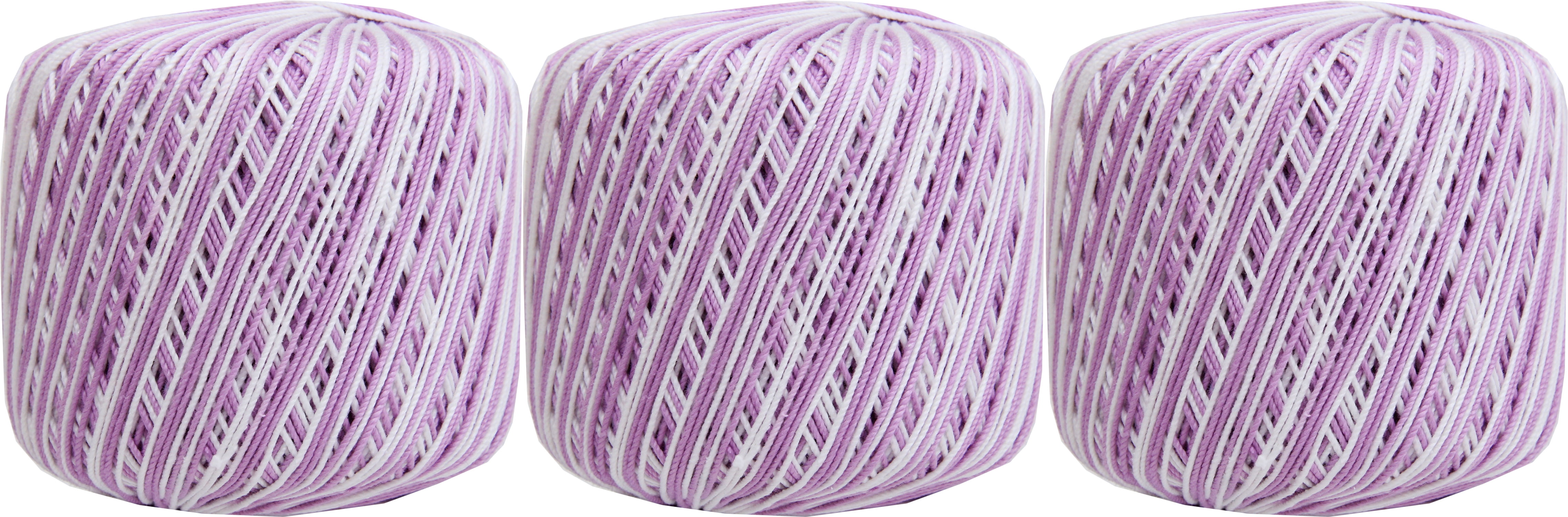 3 Ball Pack Threadart 100 Pure Cotton Multicolor Crochet Thread Size