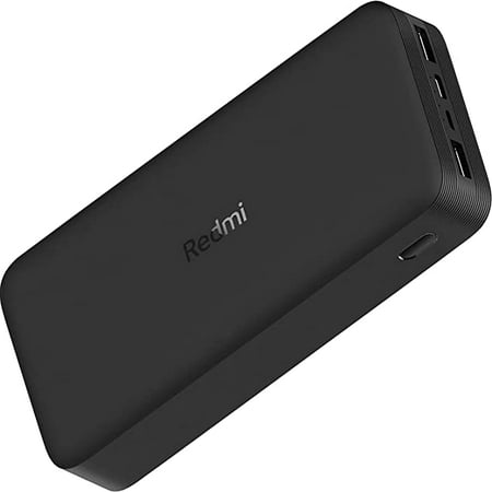Xiaomi Mi 20000mAh Redmi Power Bank: 2 USB-A Port Rapid Charge Two Devices Simultaniously, Dual Micro-USB/USB-C Input Port, Portable Charger for Mobile Phones