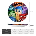 thumbnail image 4 of Lsque inside out 2 Pattern Ceramic Decorative Plate Decorative Plates with Display Stand Personalized Porcelain Plate Ceramic Ornaments for Wall Hanging Decoration-6in, 4 of 6