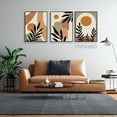 thumbnail image 5 of Minimalist Boho Abstract Canvas Wall Art Mid-Century Modern Beige Set of 3 Poster Neutral Geometric Line Sun Floral Prints Painting Rustic Cottage Decor Living Room Bedroom 12x16in Unframed, 5 of 6