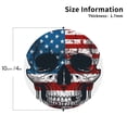 thumbnail image 2 of Disketp American Flag Skull Funny Coasters,4 Pcs Leather Coasters with Holder, Perfect Housewarming Hostess Gifts,Protect Furniture from Water Marks Scratch and Damage-Round Shape, 2 of 6