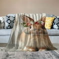 thumbnail image 2 of WYYP Flannel Material Blanket Easter Decorations Rustic Easter with Cute Bunny White, 2 of 6