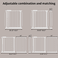 thumbnail image 3 of FURDEAR 48-56" Extra Wide Baby Safety Gate with Wall Protectors Walk Thru White Metal Gate, 3 of 13