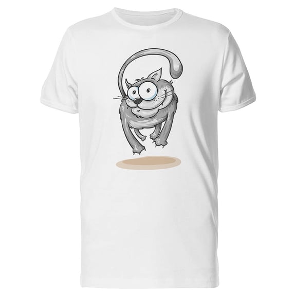 Cool And Funny Cat Cartoon T-Shirt Men -Image by Shutterstock, Male Medium