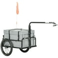 thumbnail image 1 of Aosom Bicycle Cargo Trailer Bike Wagon with Removable Storage Box, Grey, 1 of 10
