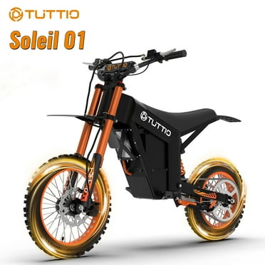 TUTTIO Soleil01 2000W Electric Dirt Bike Adult, 48V 21AH 37MPH, Electric Motorcycle 14"&12"Tire Off-Road Dirt EBikes Full suspension