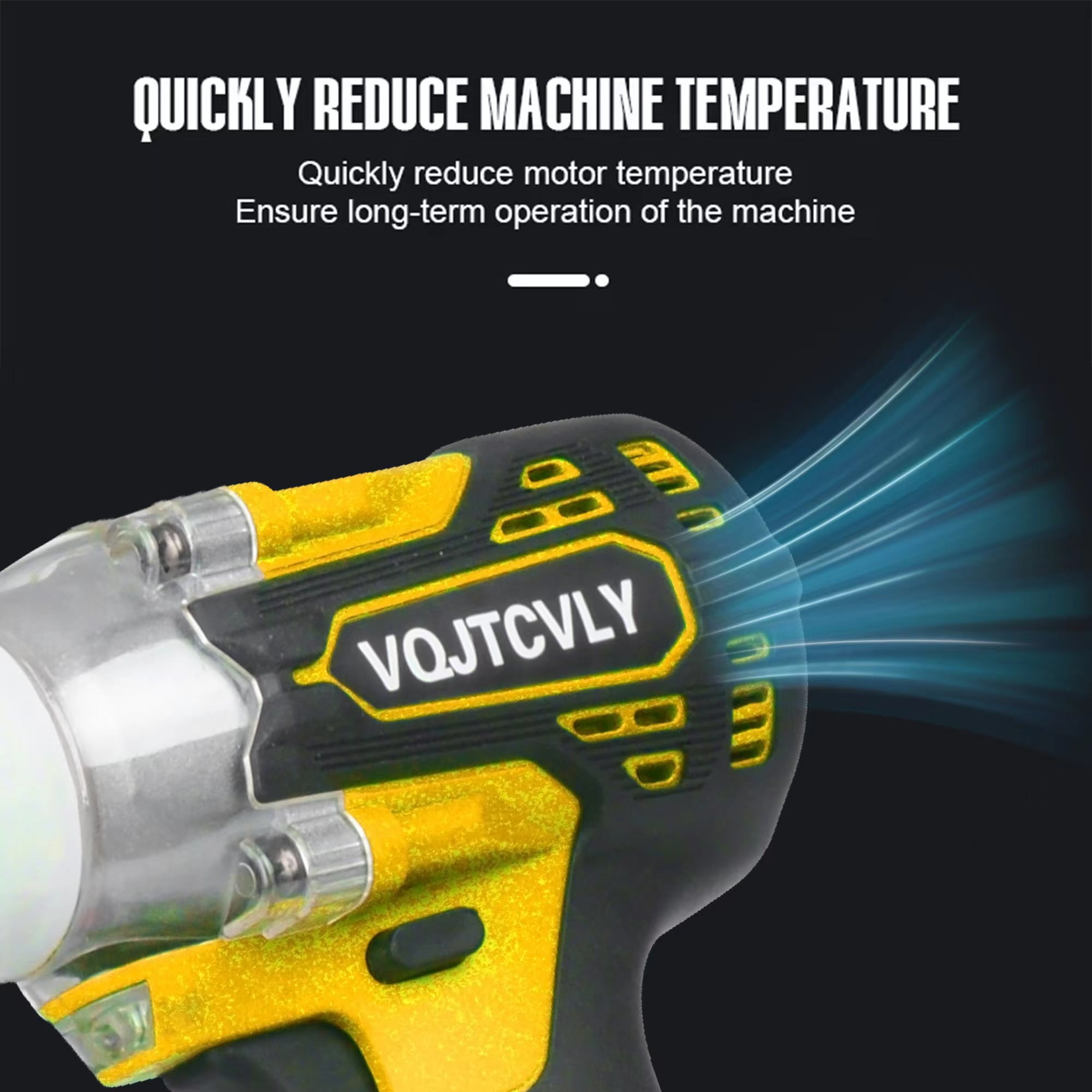 VQJTCVLY  Brushless impact driver, 21V Cordless impact wrench 1/2 Inch, 2 × 4.0Ah impact drill tool set, 5 Sockets, 7 Drill, 6 Screws for Car Home Truck Mower Father Dad Husband, Yellow